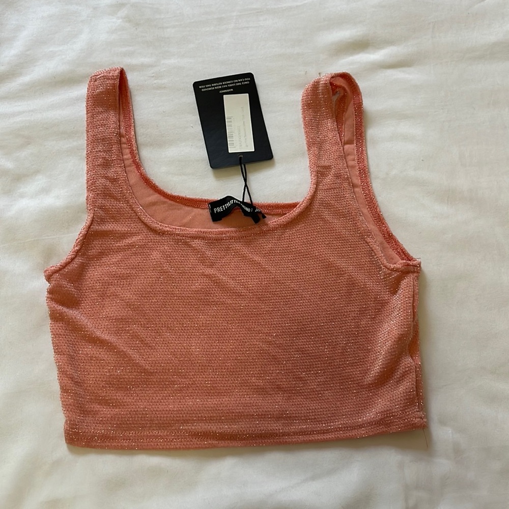 Pink Sparkly Crop Top